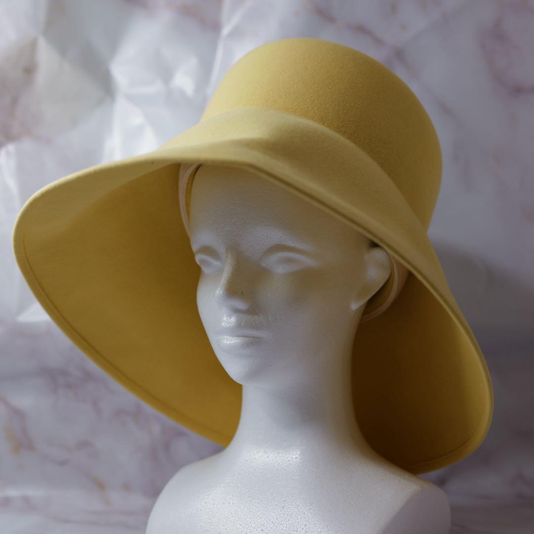 ニナリッチ 高級 ウールハット ハイバケットハット 希少