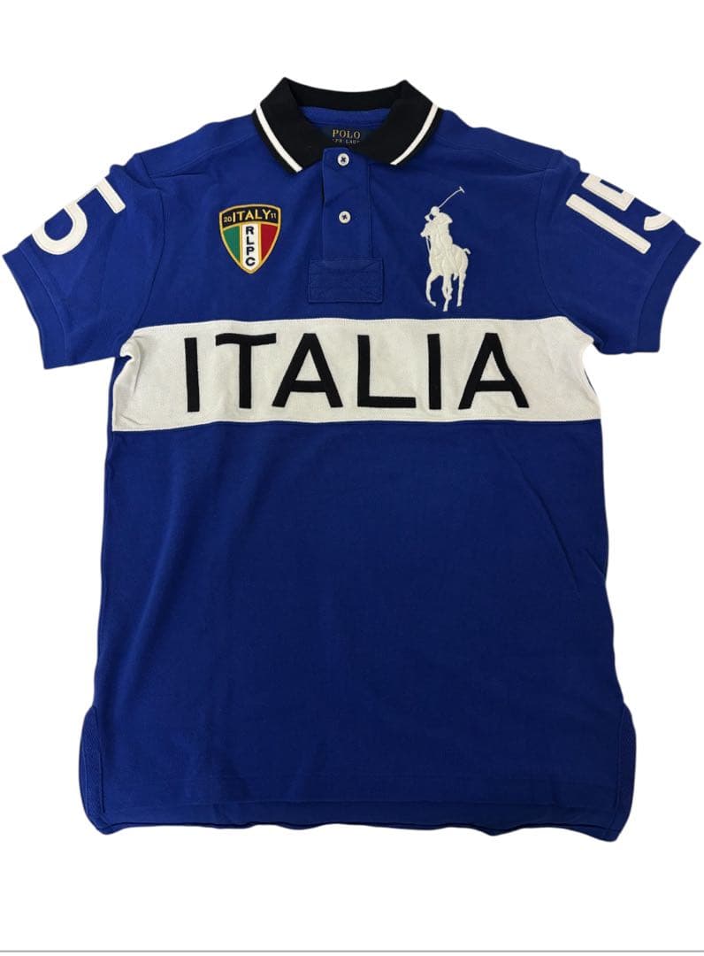 ポロラルフローレン 半袖ポロシャツ XS ビッグポニー ITALIA 刺繍入り