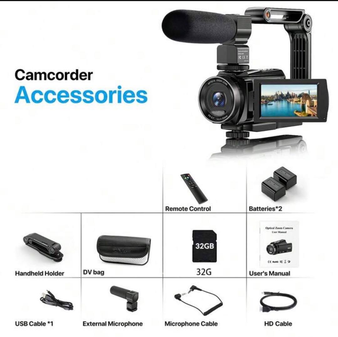 5K業務用ビデオカメラ 本体 10倍光学ズーム