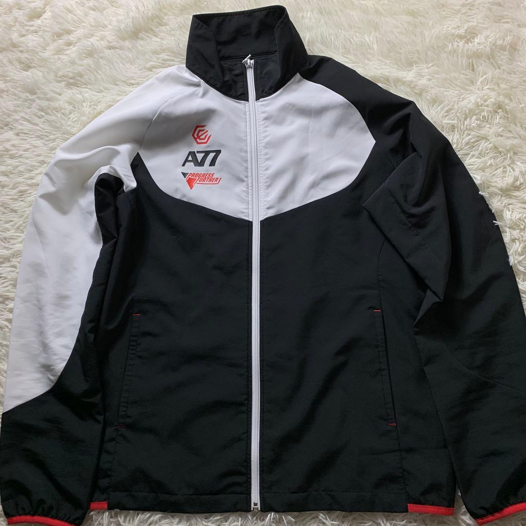 極美品■アシックス ウィンドブレーカ セットアップ A77 ブラックXL