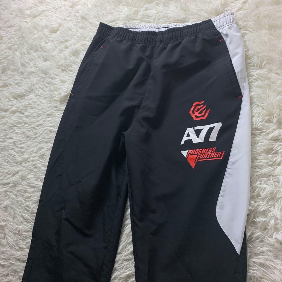 極美品■アシックス ウィンドブレーカ セットアップ A77 ブラックXL
