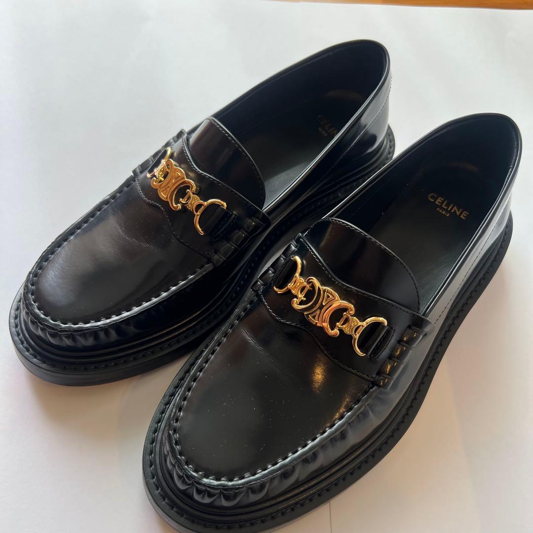 【美品】CELINE/セリーヌ　ユニヴェルシテ トリオンフ チェーンローファー