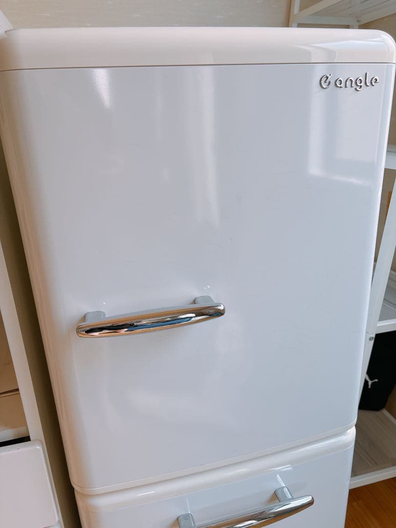 値下げ！e angle 冷蔵庫　冷凍庫　2ドア　右開き　ホワイト