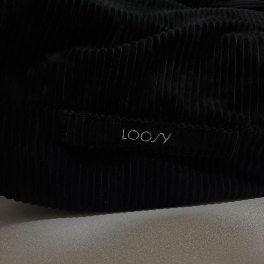 Loosy HUGME 1人掛けビーズソファ Black まんぼー