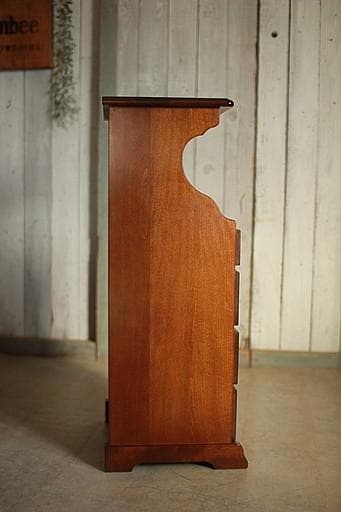 カリモク家具　コロニアル　電話台　小引き出し4段　飾り台　花台　ヴィンテージ家具