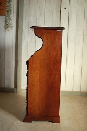 カリモク家具　コロニアル　電話台　小引き出し4段　飾り台　花台　ヴィンテージ家具