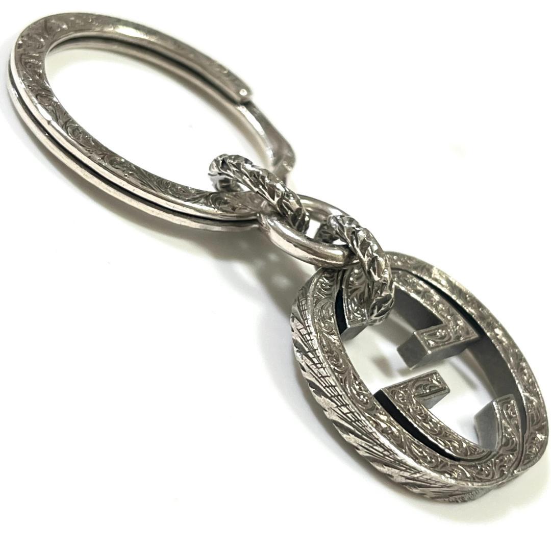 GUCCI グッチ インターロッキングG アラベスク 925 キーリング