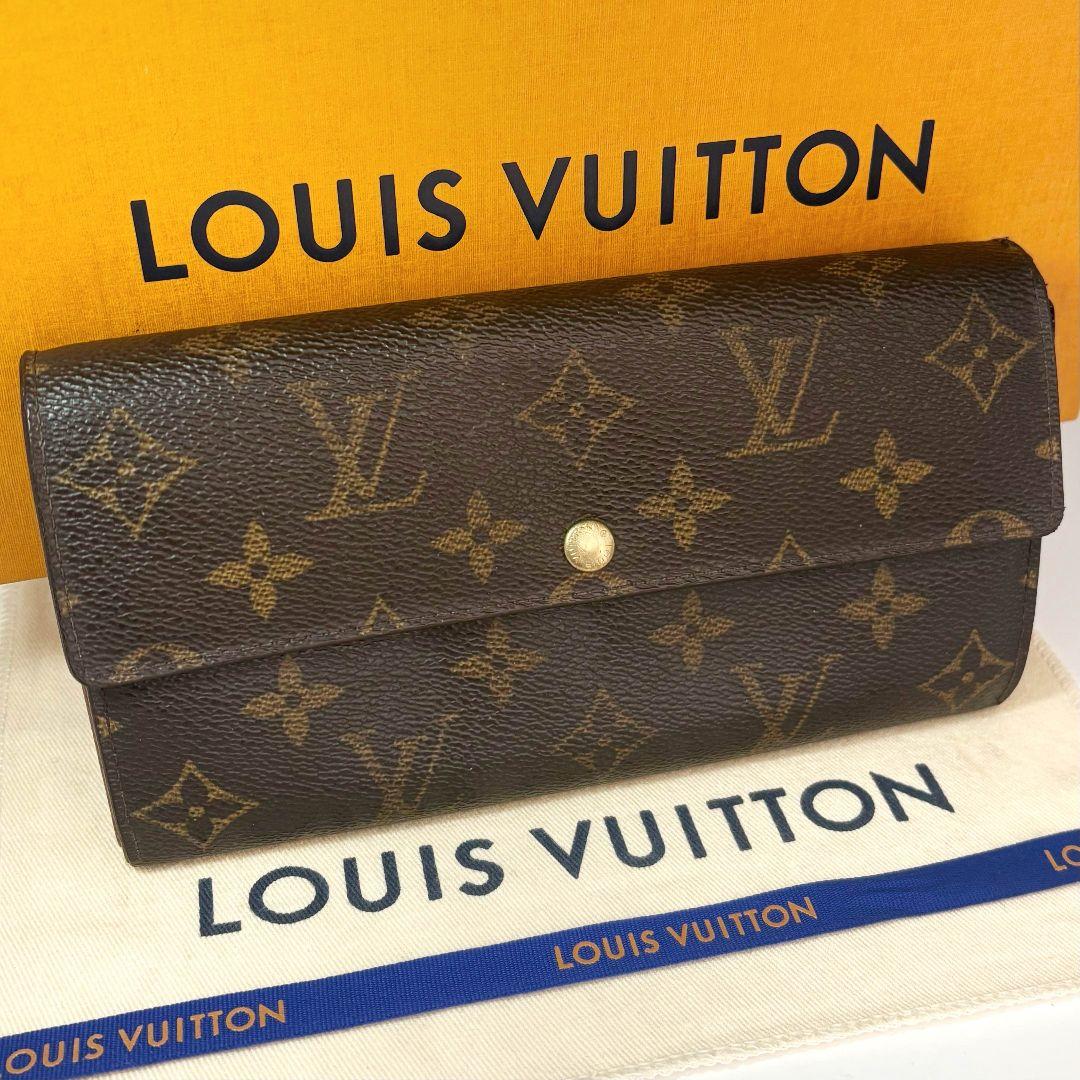 【美品】ルイヴィトン ポルトフォイユ サラ モノグラム 長財布 カード クレディ