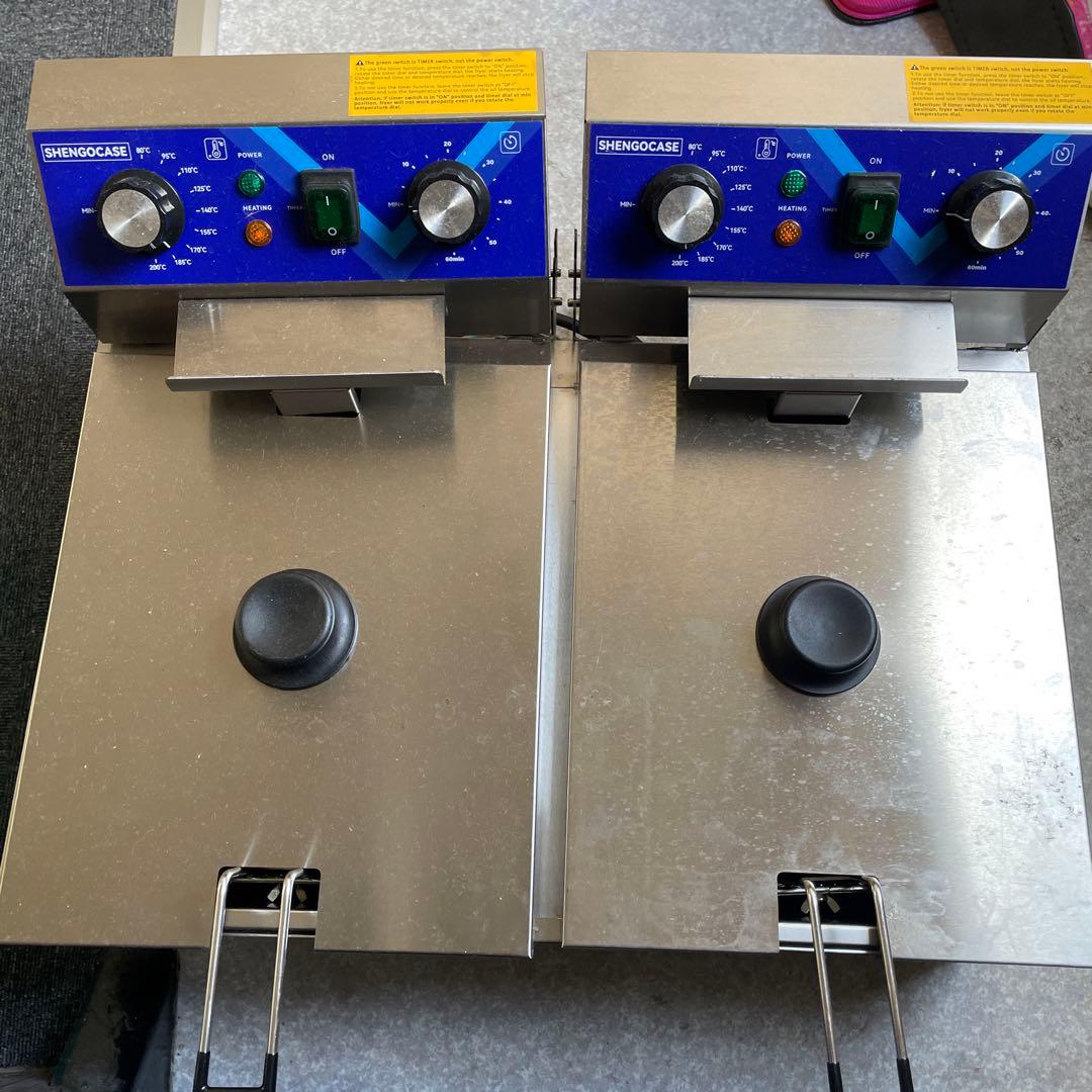 SHENGOCASE 2槽式 電気フライヤー