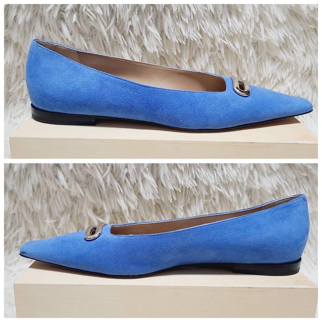 【美品】ペリーコ　フラットパンプス　DAMA10　スクエアトゥ　スエード　37