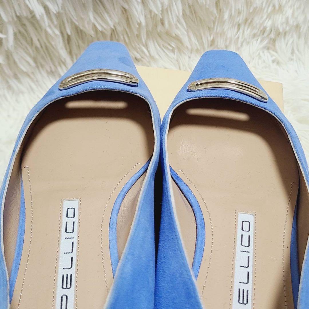 【美品】ペリーコ　フラットパンプス　DAMA10　スクエアトゥ　スエード　37