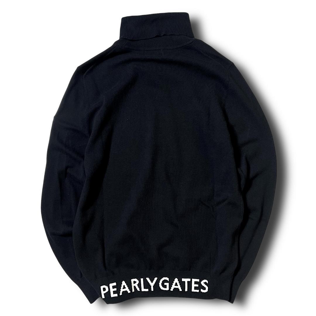 定価19,800円 パーリーゲイツ ビッグロゴ タートルネック 長袖ニット