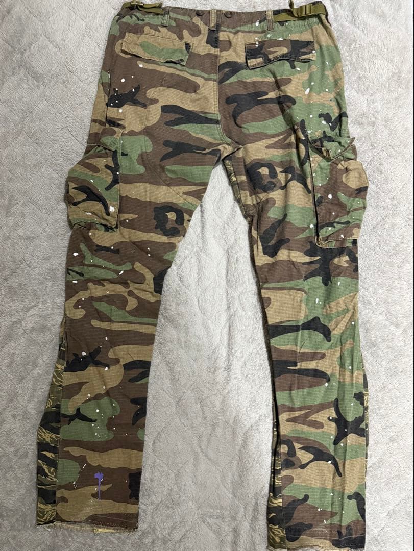 Ron mnml ミニマル 迷彩 フレアカーゴパンツ 36インチ