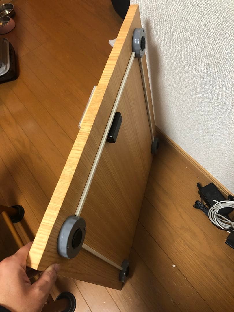 車椅子のまま測れる！Bluetooth対応 木製デジタル体重計