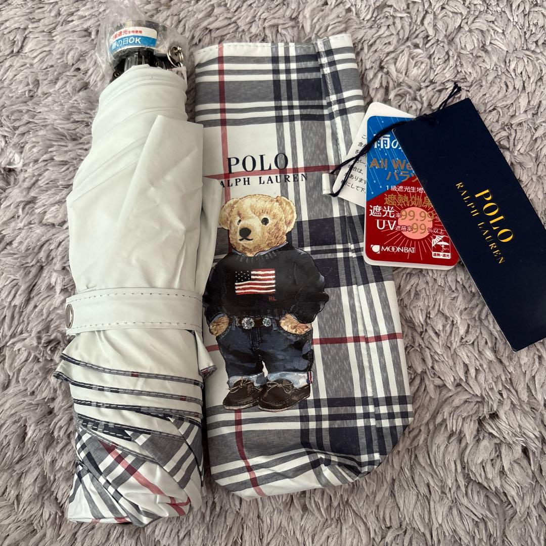 ke 新品☆POLO RALPH LAUREN 晴雨兼用折りたたみ傘