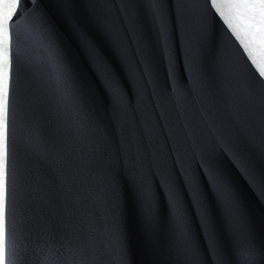 美品　ヨーコチャン フィッシュテール　ノースリーブワンピース　ウエストタック　黒