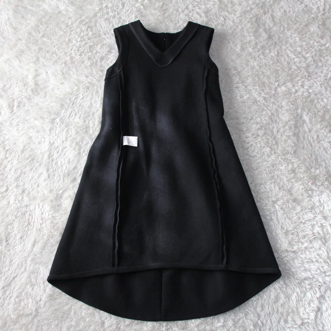 美品　ヨーコチャン フィッシュテール　ノースリーブワンピース　ウエストタック　黒