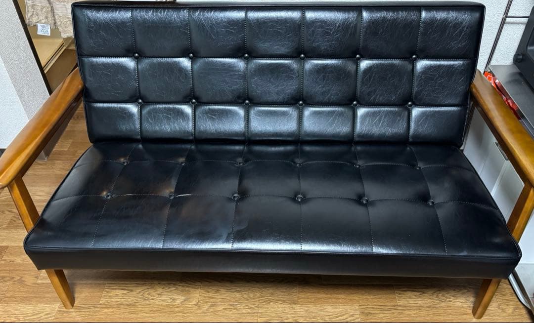 カリモク60 Kチェア　2シーター　ブラック