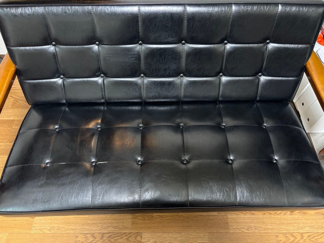 カリモク60 Kチェア　2シーター　ブラック