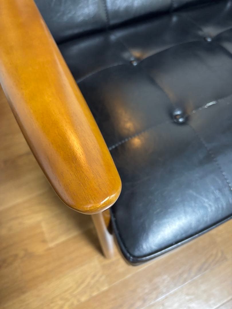 カリモク60 Kチェア　2シーター　ブラック