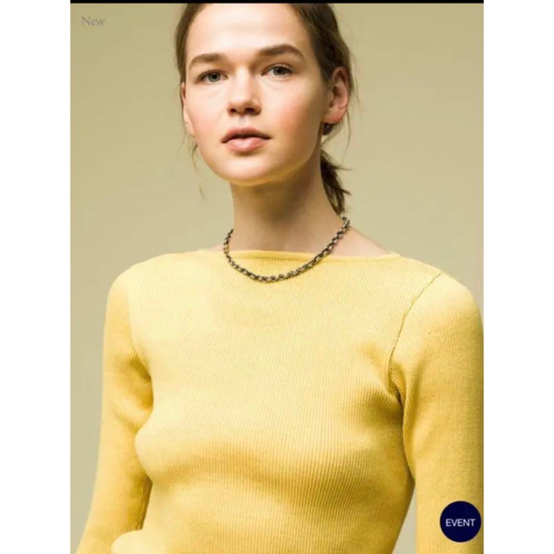 AURALEE リブ編みイエロートップス サイズ1