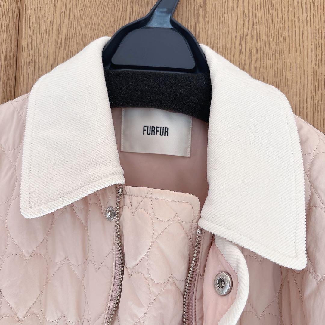 FURFUR ハートキルティングブルゾン ピンク