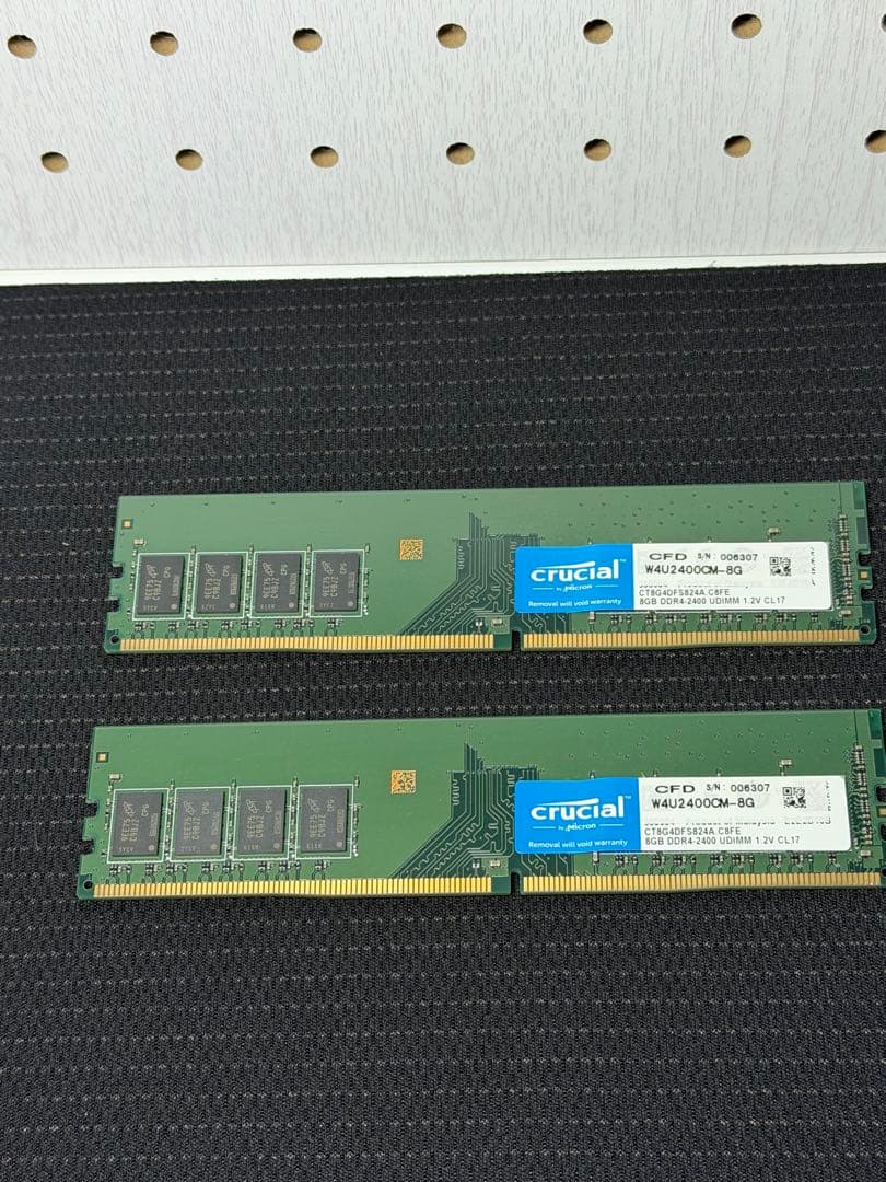 crucial W4U2400CM-8GB DDR4 メモリ 2枚組