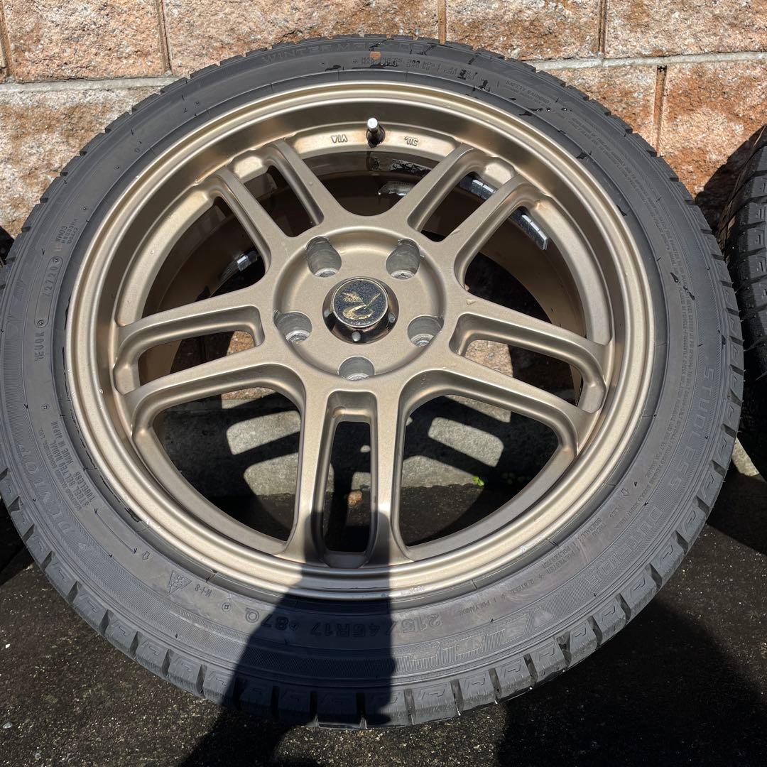 スタッドレスタイヤ(215/45/17)・ホイール(17/7j)4本セット