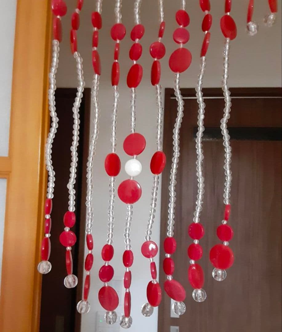 レトロポップ 珠のれん 箱付き 昭和レトロ ビーズのれんヴィンテージ