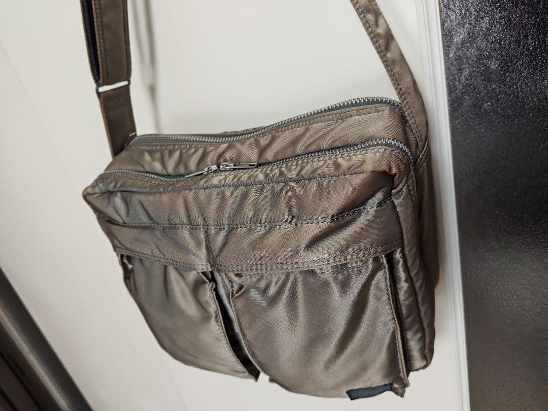 希少 廃盤 PORTER タンカー ショルダーバッグ 2層 グレー 玉虫色 茶