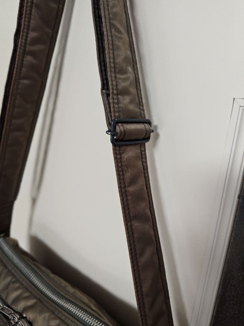 希少 廃盤 PORTER タンカー ショルダーバッグ 2層 グレー 玉虫色 茶