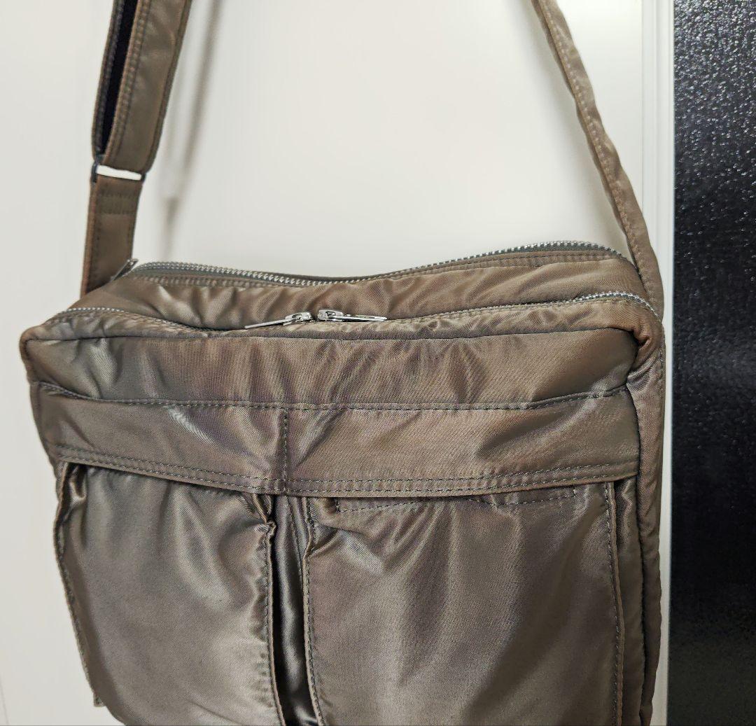希少 廃盤 PORTER タンカー ショルダーバッグ 2層 グレー 玉虫色 茶