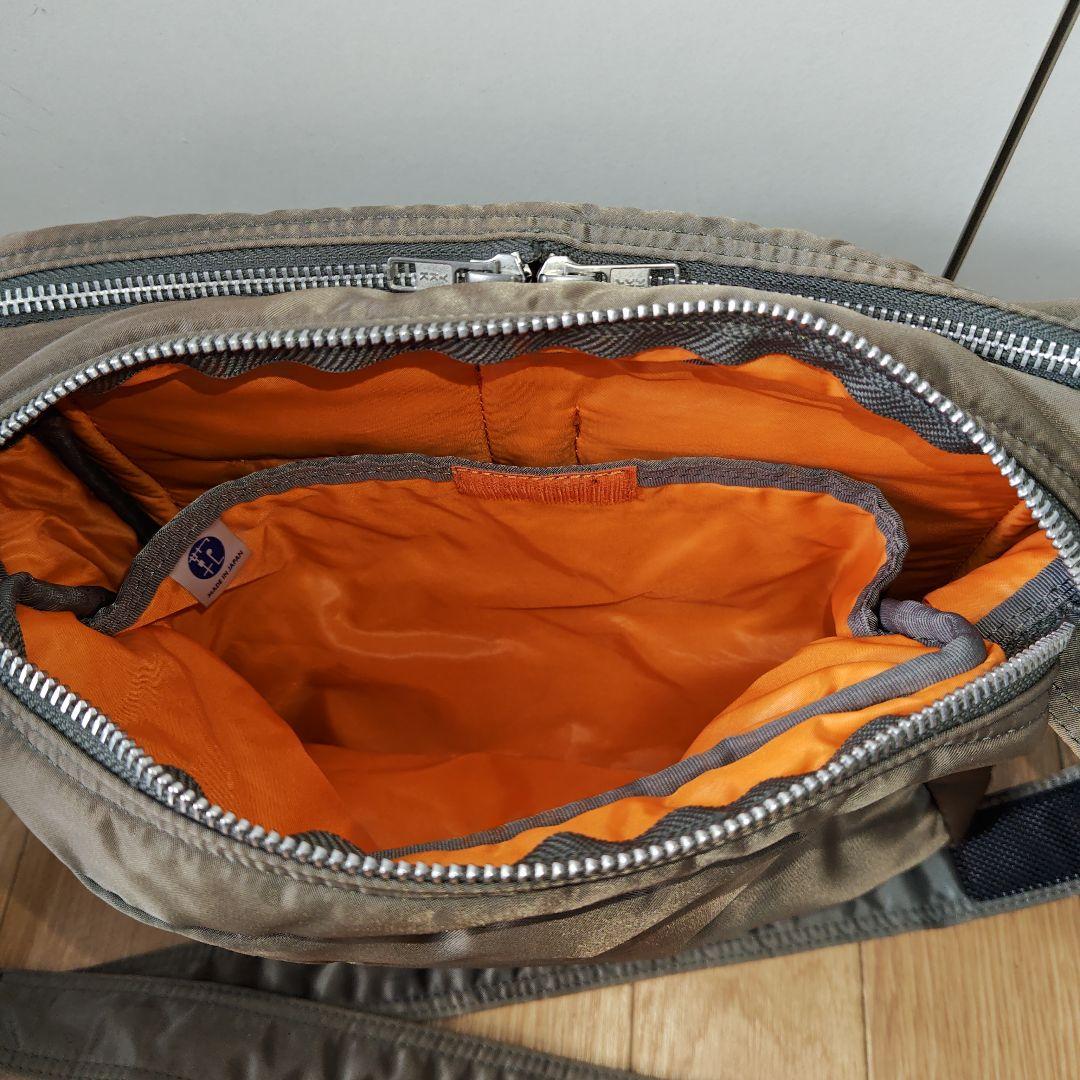 希少 廃盤 PORTER タンカー ショルダーバッグ 2層 グレー 玉虫色 茶