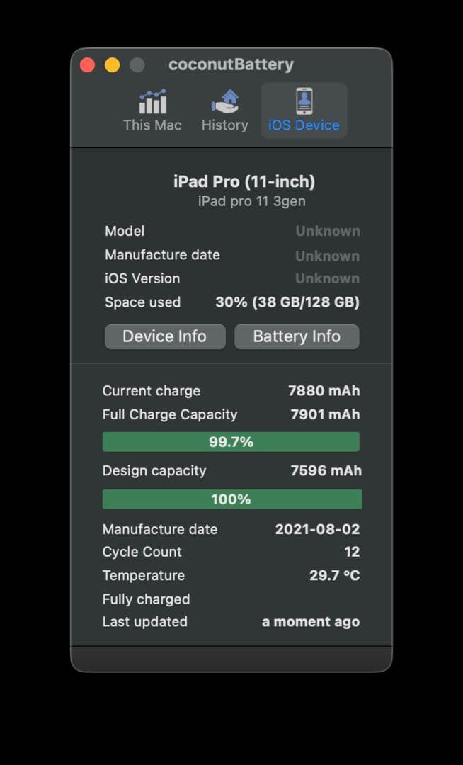 iPad pro 11 M1 128GB セルラー 第3世代 バッテリー100%