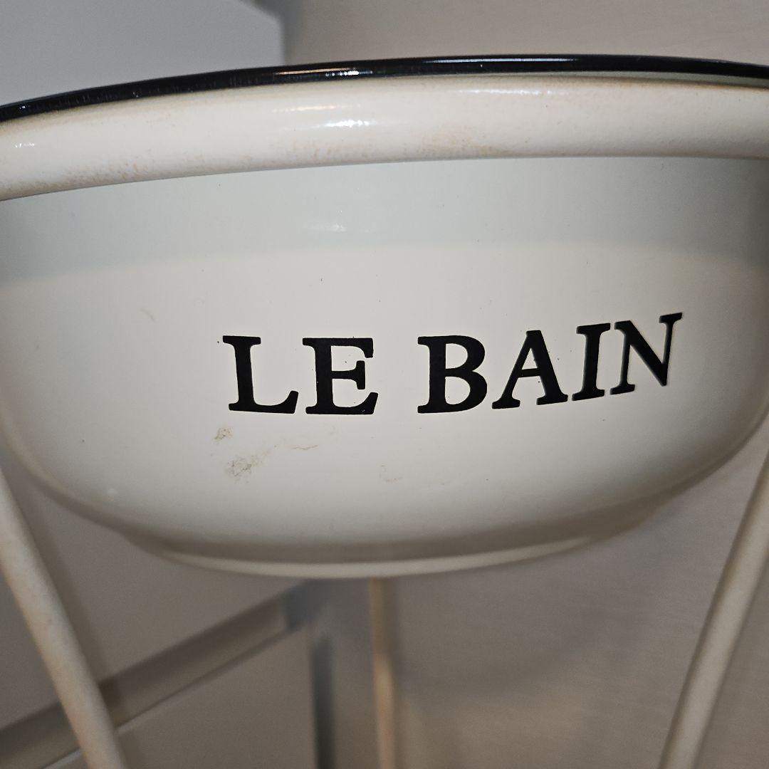 昭和レトロ　洗面器スタンド　ホーロー洗面器付き　ウォッシュスタンド　当時物