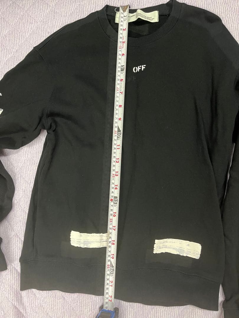 OFF-WHITE MAIN LABEL ブラック トレーナー