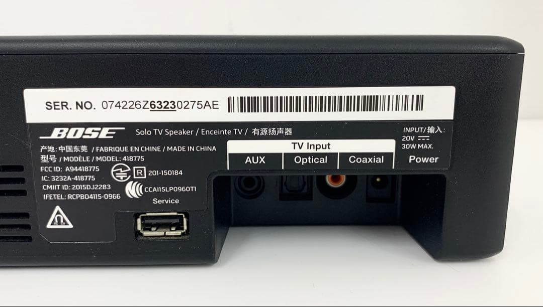 ホ*ー様 BOSE solo TV Speaker sound ber 4187