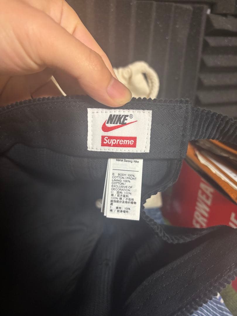 帽子 Supreme Nike Arc Corduroy 6-Panel Black