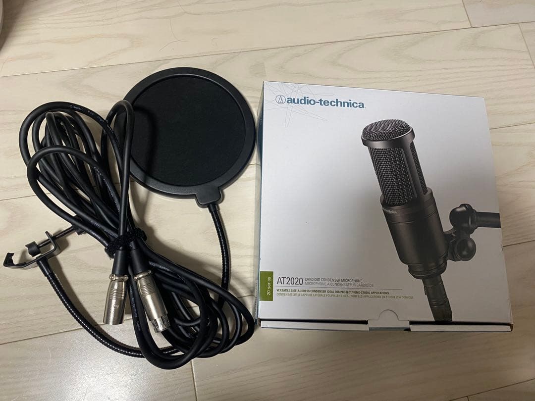 at2020 マイク マイクケーブル　ポップガード　付き