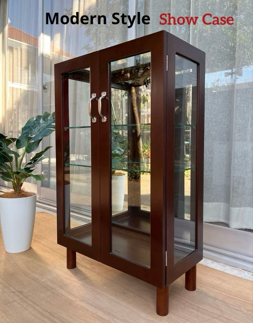 モダン　ショーケース　飾り棚　ガラスケース　キュリオケース　コレクションケース