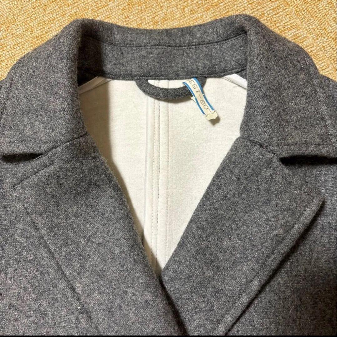 週末セール【美品】ウィムガゼット　グレー ウール ピーコート レディース