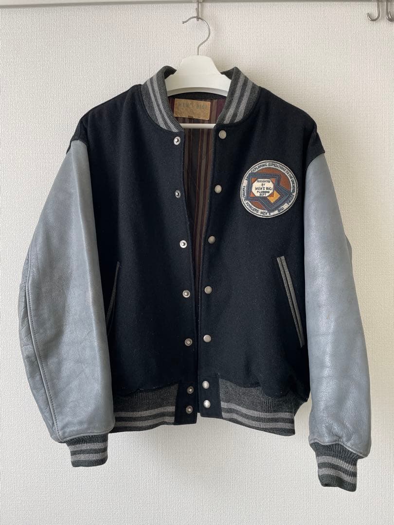 ボ*ン様 80年代ヴィンテージ　MEN'S BIGI スタジャン 黒/グレー