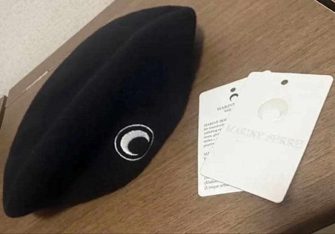 MARINE SERRE ブラック ベレー帽