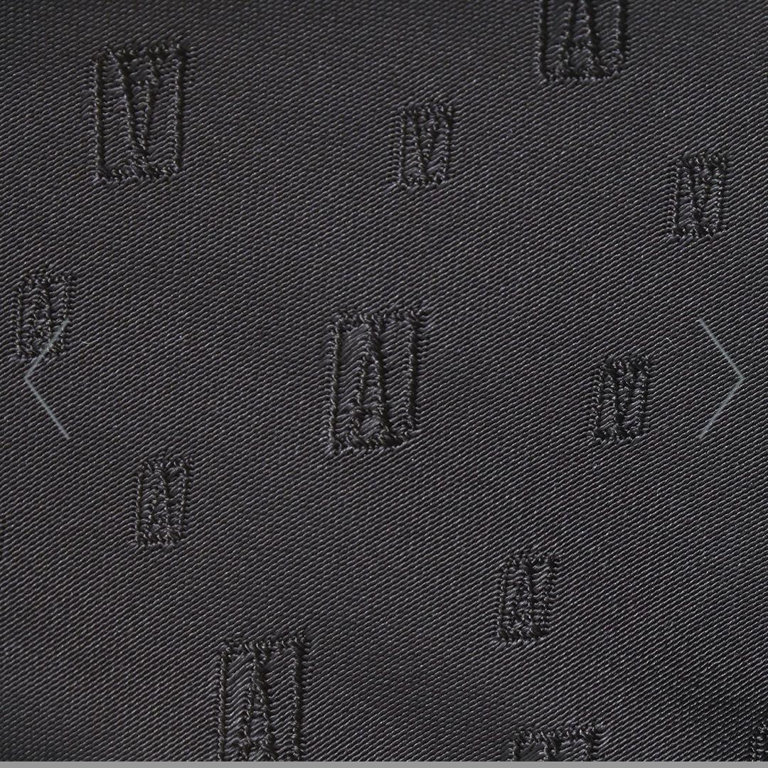 【美品】アレクサンドルドゥパリ　サテン　カチューシャ　ブラック　ロゴ