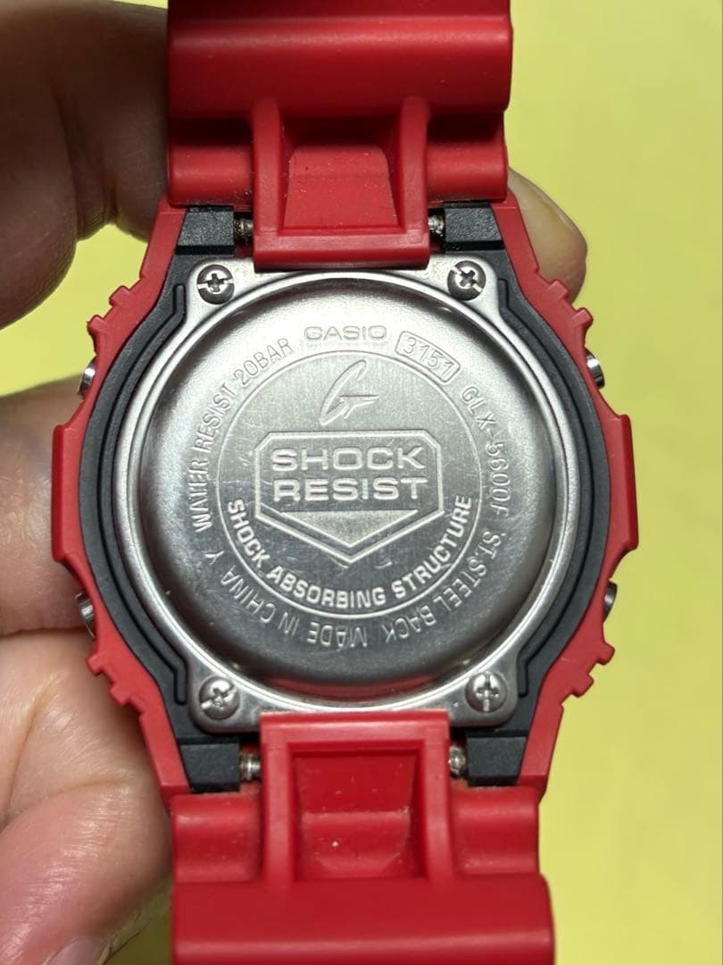 G-SHOCK GLX 5600F-4JF タイドグラフ腕時計 レッド