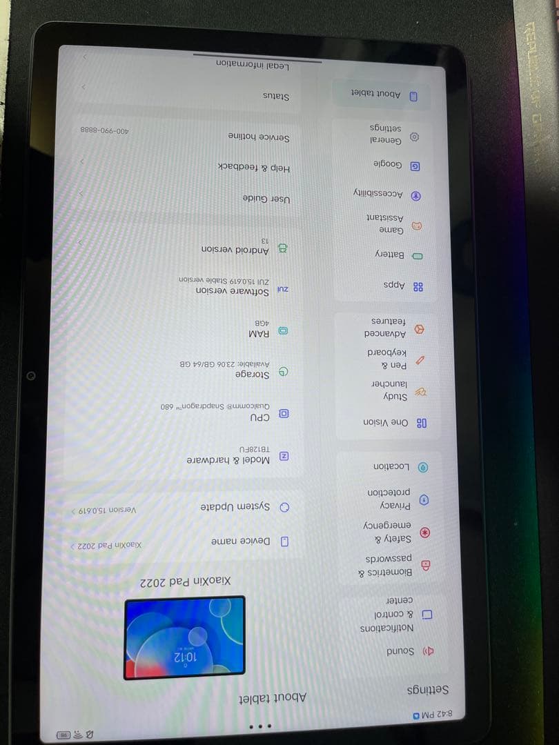 Androidタブレット本体 Lenovo XiaoXin Pad 2022