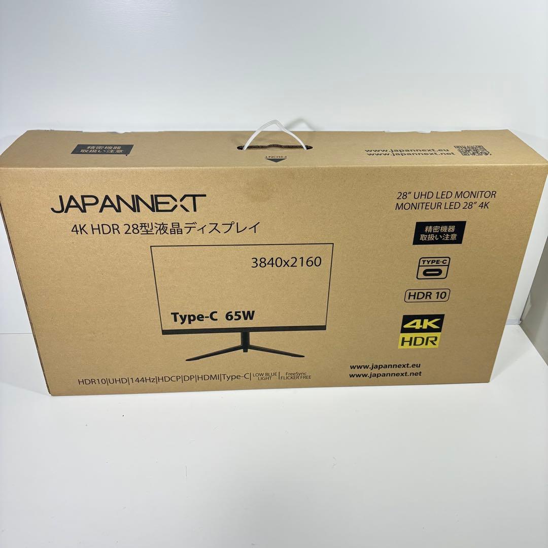 JAPANNEXT 4K液晶モニター　ほぼ未使用