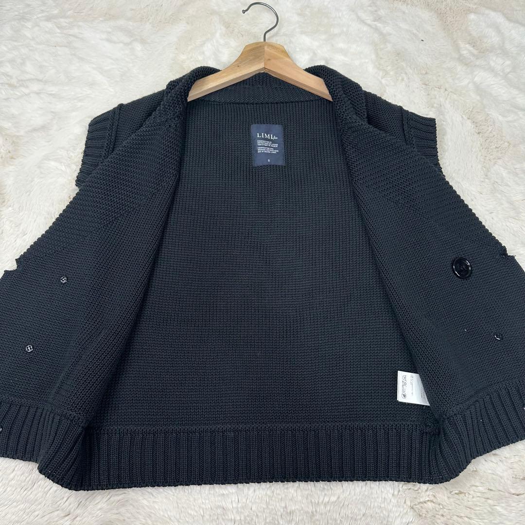 ✨美品✨リミフゥ ダブルジャケット ニット ベスト ブラック S