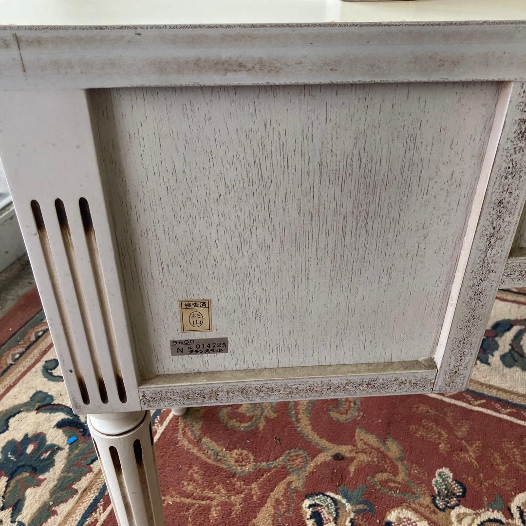 フランスベッド ロココ クラシカル 木製ドレッサー 化粧台 古家具 ビンテージ