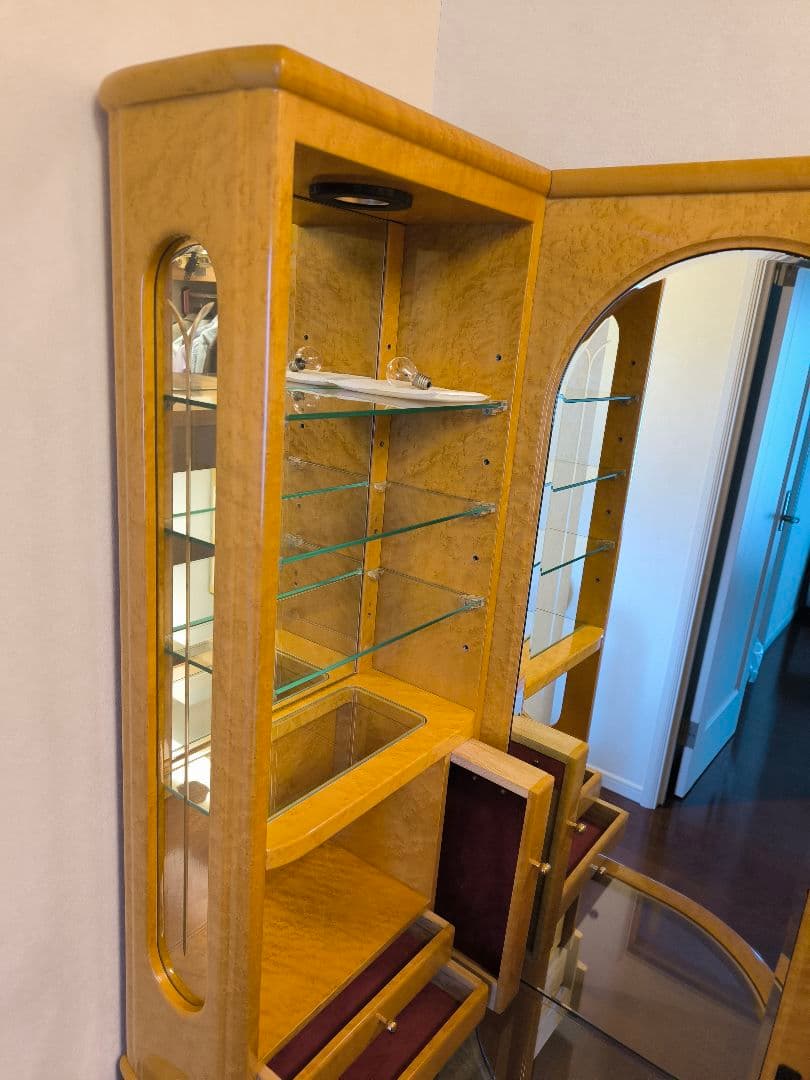 木製ドレッサー・鏡台 ミラー付き